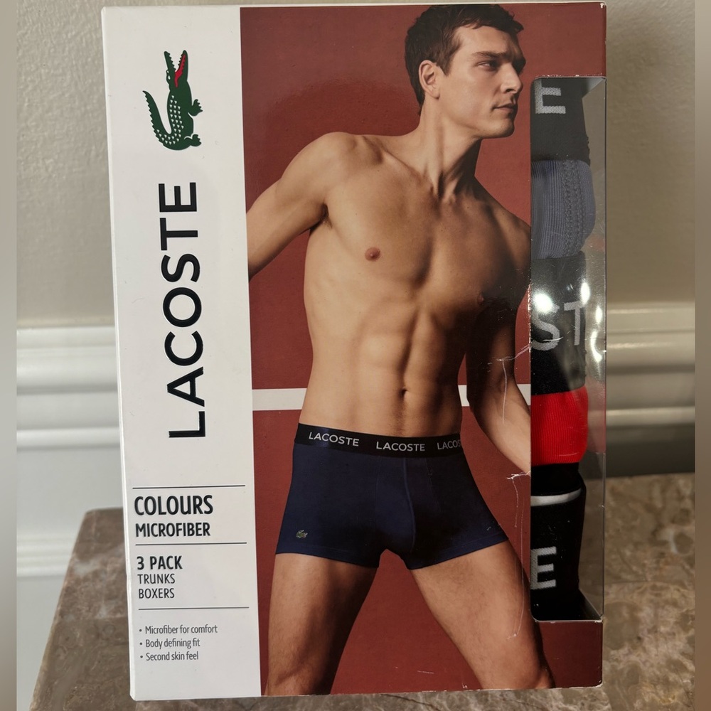 Lacoste Men's Boxer Briefs Brief 3-Pack size L